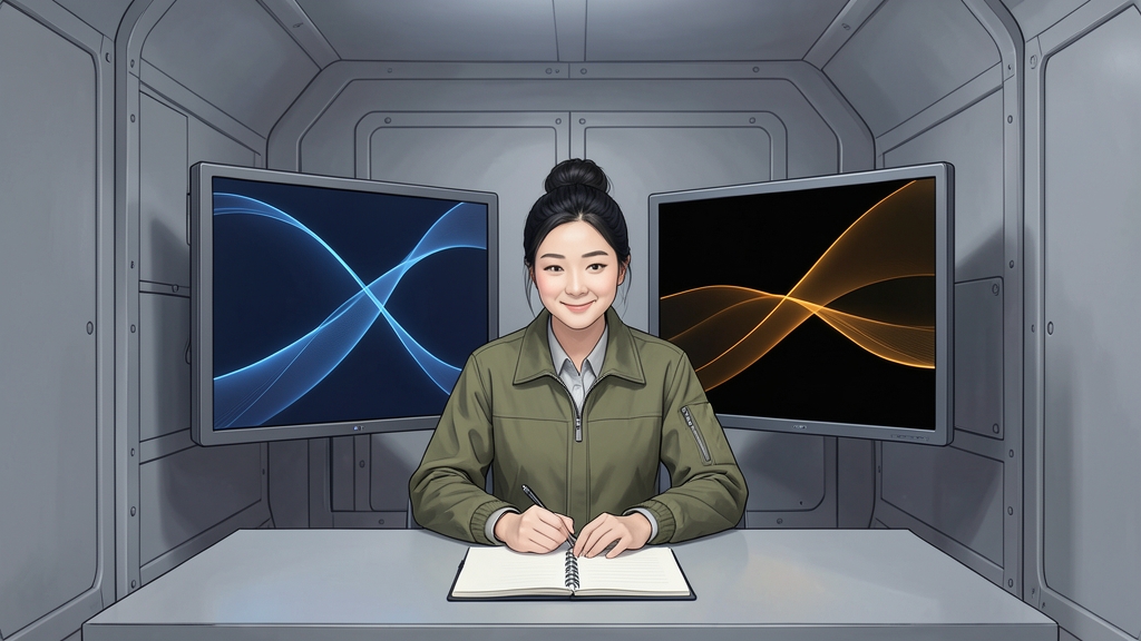 과학자가 지구에서 온 대안 모형과 자기 관측의 조건을 나란히 비교한다